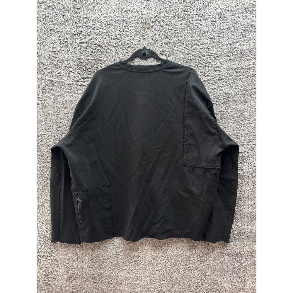 Err;Or Distressed Patchwork Pullover Long Sleeve … - image 2